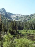 Photo by LSmith 2002, 09-LilyLakeUpToAngoraPeak.jpg 7.8K