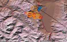 Plot of Wildfire near Topaz, CA from geoMac: http://geomac.usgs.gov/